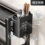 批发厨房置物架台面多功能不锈钢刀架筷子调味用品多层收纳架厂家