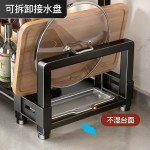 批发厨房置物架台面多功能不锈钢刀架筷子调味用品多层收纳架厂家