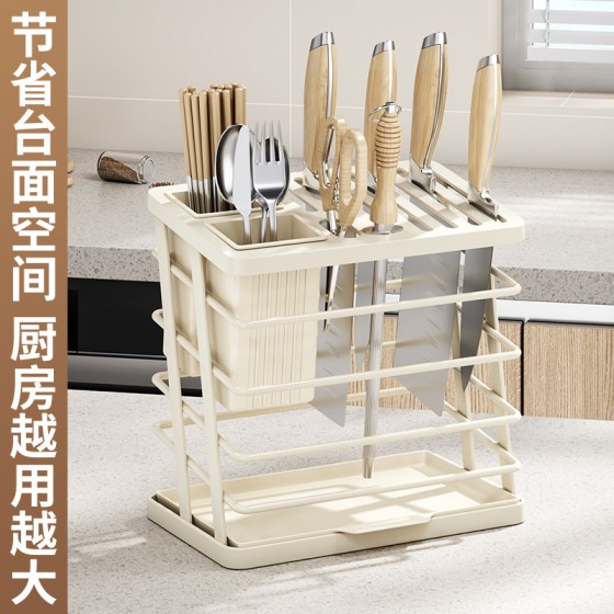 Z型斜面刀架通风沥水家用厨房台面立式斜插刀具收纳架置物架批发