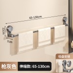 毛巾架不锈钢可旋转伸缩免打孔吸盘式收纳架浴巾鞋架厨房置物架