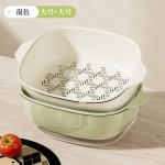 双层洗菜盆沥水篮家用客厅塑料蔬菜水果盘厨房加厚滤水菜篓洗菜篮