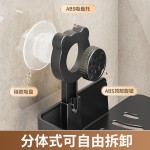 家用墙壁免打孔吸盘三角架 浴室卫生间厨房置物架 沥水洗漱台FF