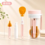 便携硅胶奶瓶盒装奶嘴吸管清洁刷奶瓶刷套装内沥水架外出旅行套装