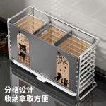 筷子收纳盒筷子筒壁挂厨房筷笼桶篓沥水家用高档新款筷子勺子架托