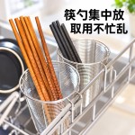 厨房筷子收纳盒悬挂筒壁挂式筷子篓笼桶不锈钢沥水防霉勺子架