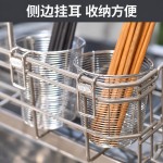 厨房筷子收纳盒悬挂筒壁挂式筷子篓笼桶不锈钢沥水防霉勺子架