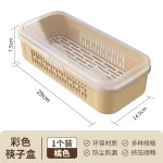 筷子笼带盖家用汤勺篓筷子筒厨房沥水放筷勺子餐具收纳盒筷笼盒子