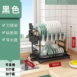 跨境厨房碗碟架家用金属置物架餐具收纳沥水架多功能台面整理双层