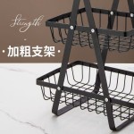 三层镂空置物架厨房水果篮家用收纳架多层沥水储物架桌面整理架