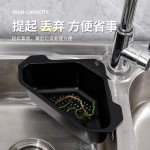升级版水槽不锈钢沥水篮洗碗池剩菜过滤网三角置物架洗菜水果挂篮
