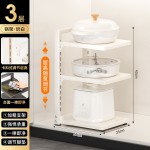 跨境厨房收纳置物架多功能台面落地锅具收纳架下水槽橱柜多层锅架
