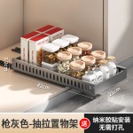 抽拉式锅具收纳架多层可调节厨房锅架置物架橱柜内台面碗碟锅盖架