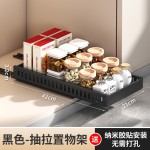 严选抽拉式锅具收纳架多层可调节厨房锅架置物架橱柜内台面锅盖架