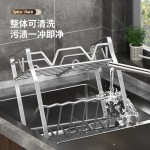 不锈钢架子置物架调味安装多层多功能收纳厨房台面调料斜口置物架