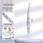 高精密造景贴纸镊子热处理长款金羽夹海豚夹睫毛镊子手帐文创工具