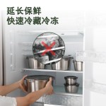 316不锈钢保鲜盒食品级圆形饭盒野餐盒水果便当盒密封带盖碗打包