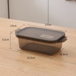 透明日式保鲜盒食品级餐盒饭盒冰箱塑料按压式便当盒三件套收纳盒