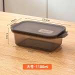 透明日式保鲜盒食品级餐盒饭盒冰箱塑料按压式便当盒三件套收纳盒