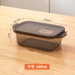 透明日式保鲜盒食品级餐盒饭盒冰箱塑料按压式便当盒三件套收纳盒