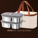学生上班族密封饺子食品级保鲜盒 午餐便当保温分格316不锈钢饭盒