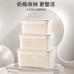 食品级PP5跨境户外手提野餐盒果蔬收纳盒 双层沥水冰箱保鲜盒现货