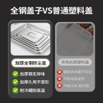304不锈钢食品级冷藏冻保鲜盒钢盖便当盒饭盒冰淇淋收纳餐盒跨境