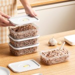 加厚收纳盒冰箱专用米饭分装食品级保鲜盒食物密封塑料计时收纳盒