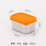 跨境304不锈钢蘸料调味盒调料带盖家用冰箱厨房收纳密封保鲜盒子