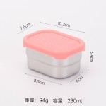 跨境304不锈钢蘸料调味盒调料带盖家用冰箱厨房收纳密封保鲜盒子