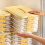 冰冻饺子盒速冻多层计时水饺混沌盒厨房冰箱收纳家用加厚保鲜盒