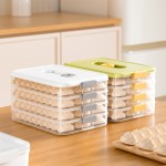 冰冻饺子盒速冻多层计时水饺混沌盒厨房冰箱收纳家用加厚保鲜盒