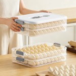 冰冻饺子盒速冻多层计时水饺混沌盒厨房冰箱收纳家用加厚保鲜盒