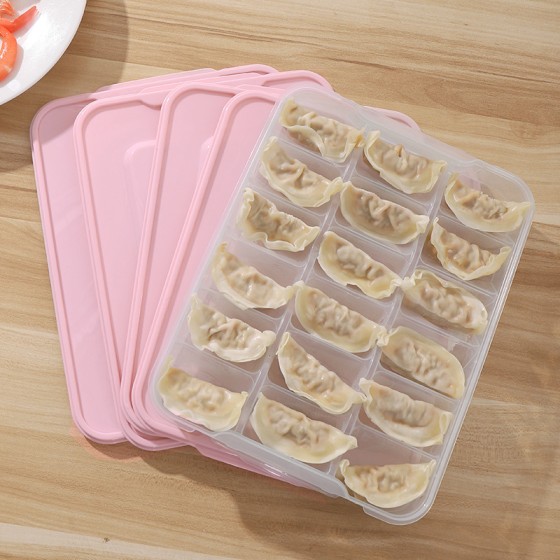 包邮冻饺子盒保鲜盒速冻馄饨装水饺盒冰箱专用食品级分格收纳盒