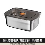 不锈钢小方盒方形保鲜盒冰箱收纳盒带盖子密封防漏留样盒便当盒