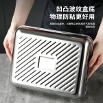 爆款不锈钢饺子冷冻盒带盖食品级冰箱保鲜盒水饺备菜盘食物收纳盒