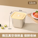 不锈钢保鲜盒 马卡龙彩盖密封盒 厨房备菜果蔬分装便当收纳盒跨境