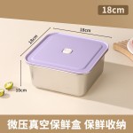不锈钢保鲜盒 马卡龙彩盖密封盒 厨房备菜果蔬分装便当收纳盒跨境
