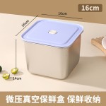 不锈钢保鲜盒 马卡龙彩盖密封盒 厨房备菜果蔬分装便当收纳盒跨境