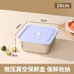 不锈钢保鲜盒 马卡龙彩盖密封盒 厨房备菜果蔬分装便当收纳盒跨境