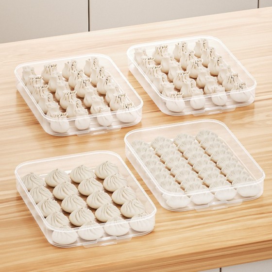 加厚饺子盒家用食品冷冻专用密封保鲜盒馄饨速冻厨房冰箱收纳盒