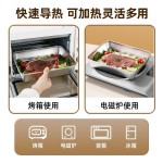 加厚食品级不锈钢饺子盒家用水饺馄饨冷冻保鲜盒冰箱收纳盒带盖