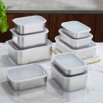 食品级316不锈钢保鲜盒带密封盖长方形饭盒冰箱分格收纳保鲜盒