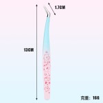 妮兰斯造景贴纸镊子高精密加长款手帐文创金羽夹拼豆工具睫毛镊子
