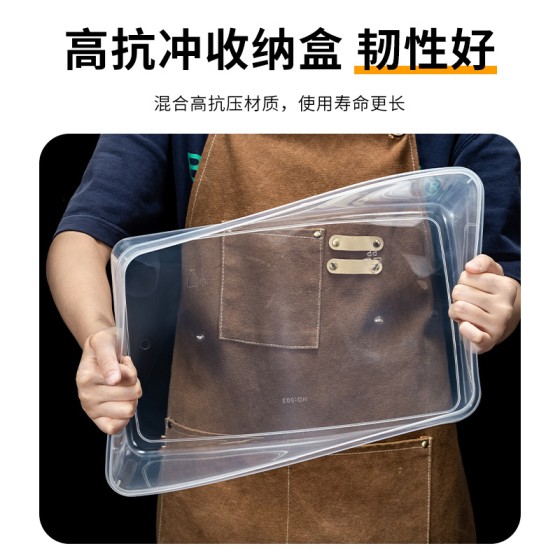 保鲜盒透明塑料盒子长方形密封盒冰箱食品收纳储物盒带盖大号商用