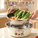 圆形不锈钢盆漏盆家用厨房和面盆汤盆洗菜盆沥水篮洗奶瓶专用盆子