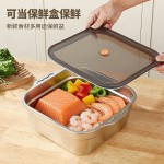 不锈钢方形沥水篮家用厨房水槽洗菜盆双耳冲孔果蔬淘米滤水篮批发