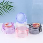 隐形牙套清洗盒大容量假牙清洁收纳盒食品级保持器浸泡沥水清洗盒