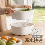 懒角落洗水果沥水篮迷你沥水盆家用厨房多功能客厅双层小果盘果篮
