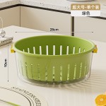 双层加厚厨房PP沥水篮 家用洗菜盆果蔬沥水水果篮客厅桌面果盘