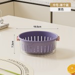 双层加厚厨房PP沥水篮 家用洗菜盆果蔬沥水水果篮客厅桌面果盘